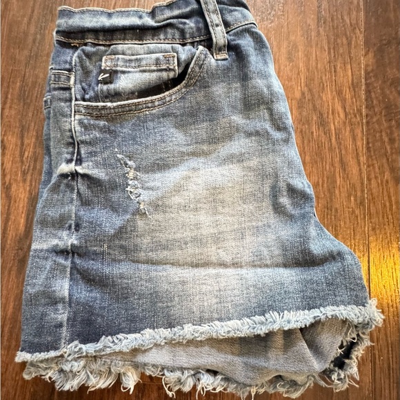 Kancan Size 7- pre loved-Denim Frayed Hem Women's Shorts - Picture 9 of 11
